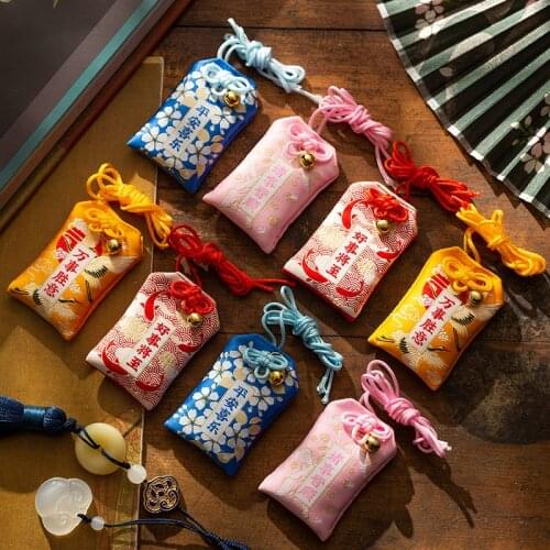 Chinese style blessing sachet creative art embroidery gift pendant mobile phone chain cute student backpack school bag pendant