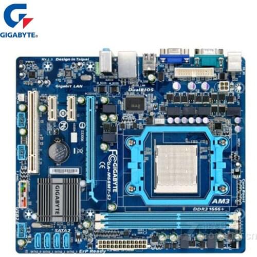 Gigabyte GA-M68MT-S2 Motherboard DDR3 USB2.0 8GB Socket AM3 M68MT S2 Desktop Mainboard Systemboard Used Integrated Graphics