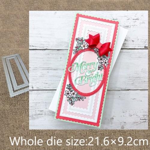 XLDesign Craft Metal Cutting Dies stencil mold scallop rectangles decoration scrapbook Album Paper Card Craft Embossing die cuts