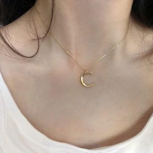 Fashion moon necklace tide line chain simple temperament wild Korean elegant party collocation jewelry necklace for women