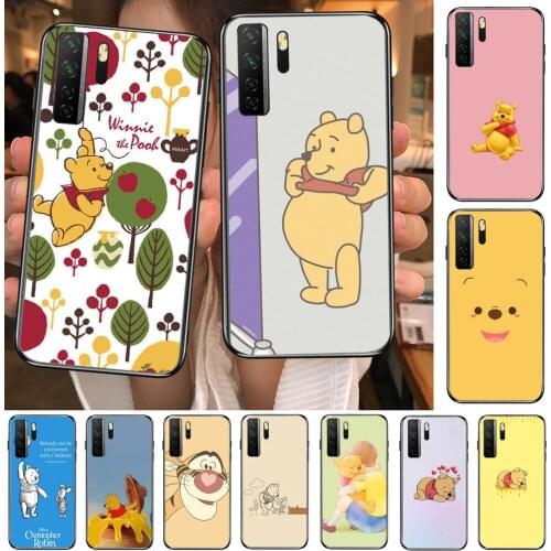 Winnie Bear Hug Black Soft Cover The Pooh For Huawei Nova 8 7 6 SE 5T 7i 5i 5Z 5 4 4E 3 3i 3E 2i Pro Phone Case cases