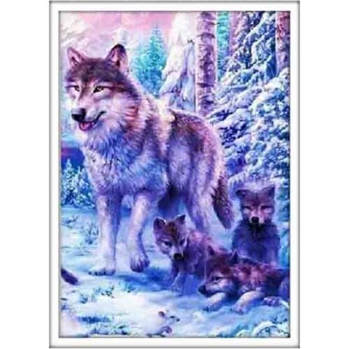 Animal Round DIY Diamond Painting Cross Stitch Kits 5D Diamond Mosaic Embroidery Mosaic Painting Handmade Gift Home Decoration