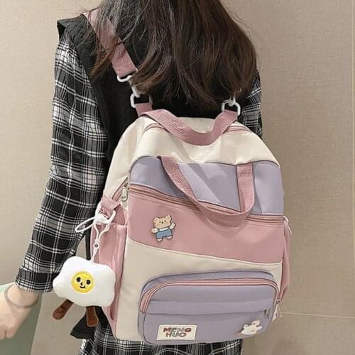 New Woman Fashion Plush Backpack for 2021 Winter SchoolBags for Teenage Girls Ladies College Harajuku Travel School Rucksack