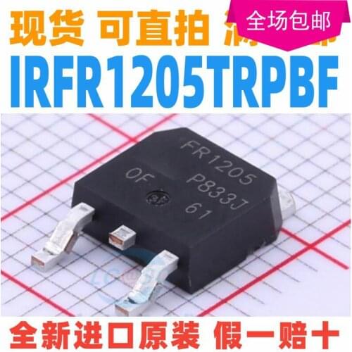 New 10pcs/lot IRFR1205TRPBF IRFR1205 FR1205 TO-252-3 55V/44A