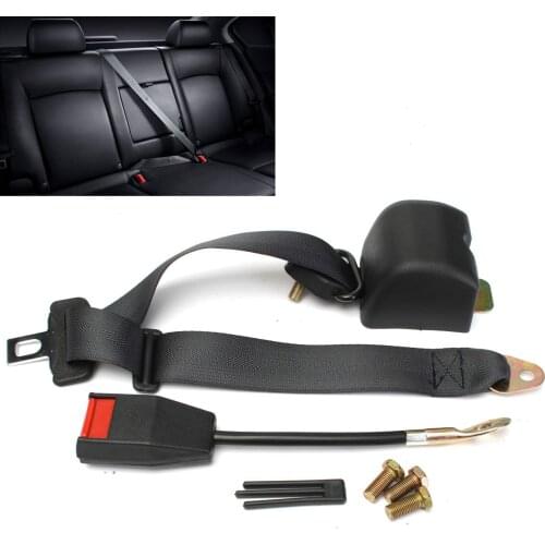 New Universal Black 3 Point Retractable AUTO Car Truck Bus Van Auto-locking Seat Lap Adjustable Belt Auto Car Safety Accessories