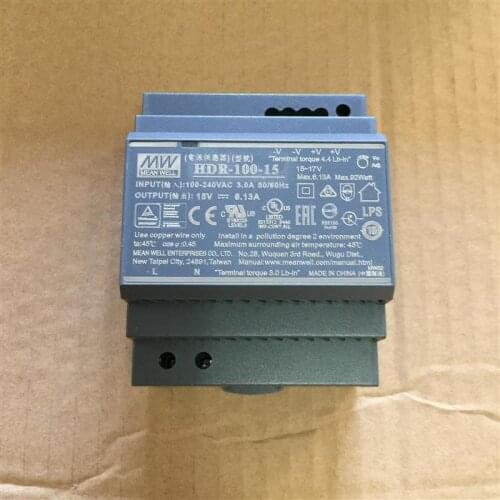 Original Mean Well HDR-100-15 meanwell 15V DC 6.13A 92W Ultra Slim Step Shape DIN Rail Power Supply