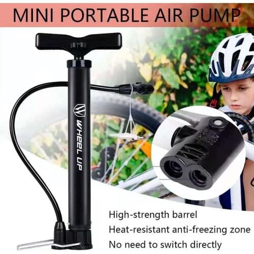 WHeeL UP Portable Mini Bicycle Pump 120PSI High Pressure Cycling Inflator Metal Cylinder Ball Motorcycle Bike Tyre Hand Inflator