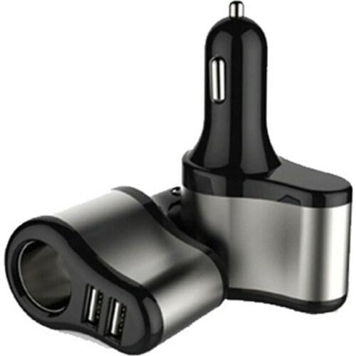 Dual USB Electronic Cigarette Lighter Car Lighter Charger Socket Splitter Adapter 3.1A Charger for iPhone Phone 12V-24V