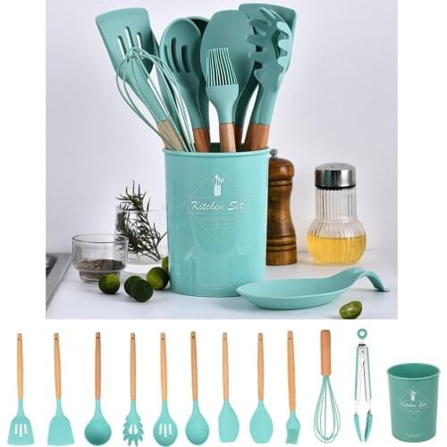 Kitchenware Silicone Cooking Utensil with Wood Handle For Kitchen
