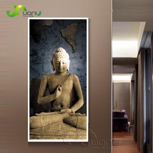 Modern Buddha Status Wall Painting Poster Art Print On Canvas Picture For Living Room Buddha Buda Cuadros Decoration Unframed