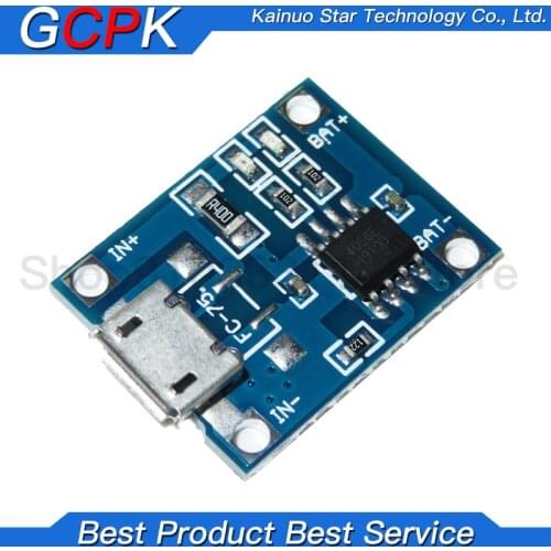 10Pcs Micro USB 5V 1A 18650 TP4056 Lithium Battery Charger Module Charging Board With Protection Dual Functions 1A Li-ion Type-c