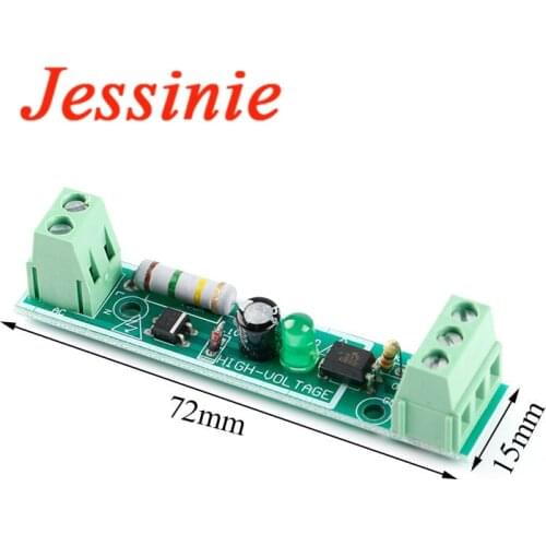 1 Channel Way AC 220V Optocoupler Isolation Module Voltage Detect Testing Board 3-5V For PLC Microcontroller TTL Level 1-Bit
