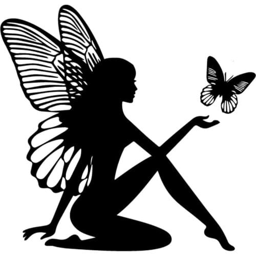 1PCS Butterfly Fairy Car Sticker Car Window Glass Animal Sticker AL440