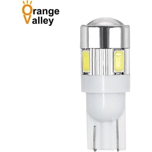 100PCS Wholesale High Bright T10 W5W 194 168 5630 6 SMD LED Wedge Auto Car Clearance Lights Reading Light Interior Lighting 12V