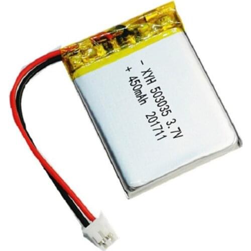 3.7V Lipo cells 503035 450mah Lithium Polymer Rechargeable Battery For MP3 MP4 GPS bluetooth headset DVD LED Lamp E-book