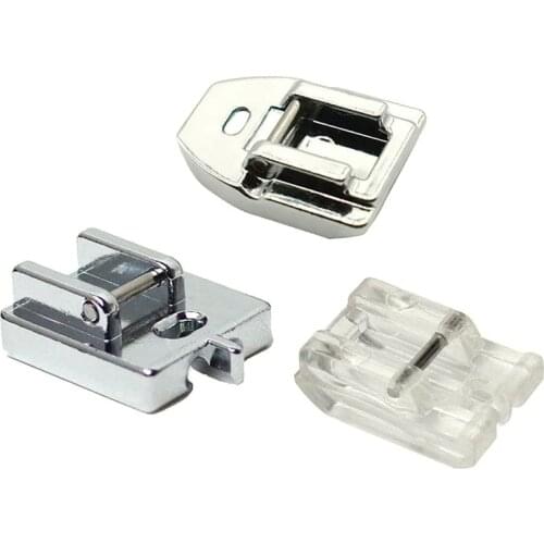3pcs Style Concealed Invisible Zipper Sewing Machine Presser Foot for All Low Shank Snap-On Singer, Brother, Janome, White, Juki