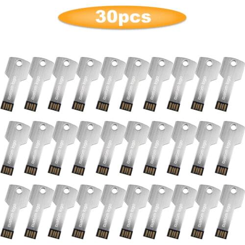 30pcs/lot USB flash drive pen drive 4GB 8GB 16GB 32GB waterproof usb pendrive 64gb Memory Stick Customized logo u-disk cle usb