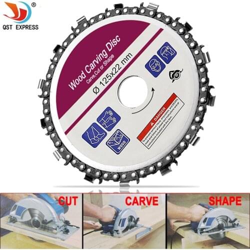 5 Inch 14 Tooth Grinder Chainsaw Disc for Cutting Wood Saw Blade Chain Circular 125x22mm