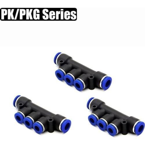 5 Way Port Air Pneumatic Connector OD 4mm 6mm 8mm 10mm 12mm Hose Tube Plastic Quick Connector Fittings