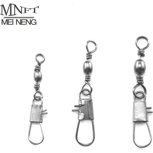 MNFT 50PCS Stainless Brass Barrel Swivel Pin Fishing Connector Rolling Pin Swivel Crane Fishing Tackle Hook Snap Accessories