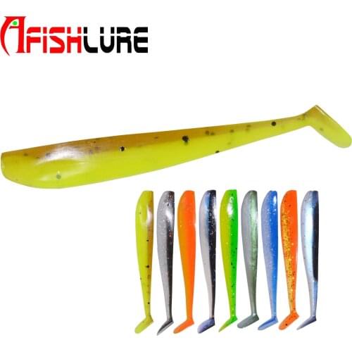 AR61 Custom Double Colors T Tail Soft Lure 65mm 1.5g 8pcs a bag Paddle Tail Soft Fishing Lure Bass Fishing Swimbait Soft Lures