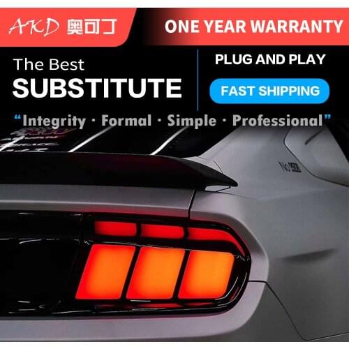Car Tail Lights Automotive Parts For Ford Mustang 2015-2020 Taillights Rear Lamp LED Signal Reversing Parking Lights FACELIFT