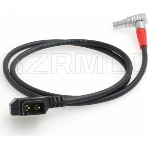 D Tap to Right Angle 2 Pin Male Power Cable for Zacuto Gratical Eye Viewfinder Teradek Bond Bolt