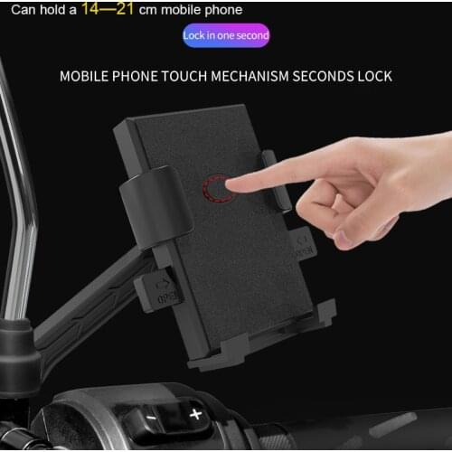 Aluminum Alloy Bike Mobile Phone Holder Adjustable Bicycle Motorcycle Phone Holder Non-Slip Mtb Phone Stand Cycling Accessories