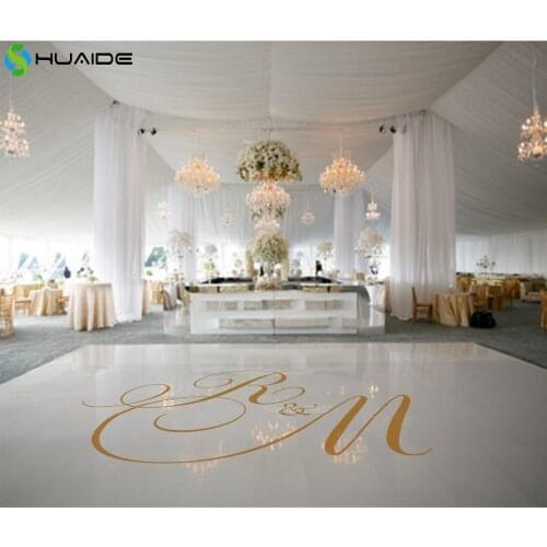 Personalized Names Floor Stickers E-co friendly Vinyl Wedding Decals Waterproof Dance Floor Removable Wedding Decoration ZA102