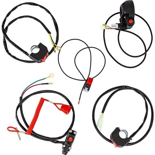 Motorcycle Handlebar Flameout Switch ON OFF Power Button for Moto Motor ATV Bike DC12V/10A Black Universal