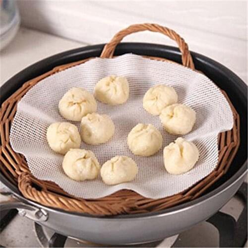 Round Silicone Eco-friendly Steamer Pad Steamed Stuffed Bun Bread Pad Household Steamer Steamed Dumplings Mat