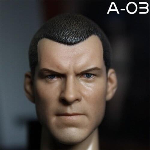 1:6 Scale A-03 Male Sam Worthington handsome star head sculpture Soldier Head Carving Model For For 12''Action Figure Accessory