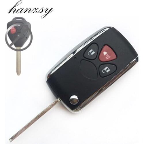 3 Buttons Modified Flip Folding Key shell For TOYOTA Camry 2007 2008 2009 2010 Avalon Corolla Matrix RAV4 Venza Remote Key Case