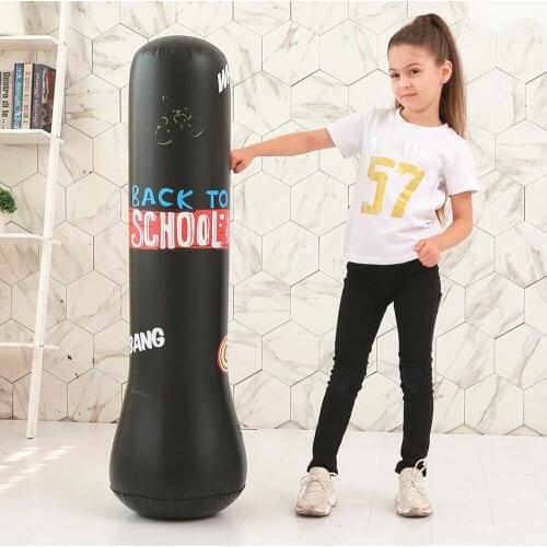 Standing Sandbag Inflatable Punching Bag Children Games Fitness Kids Tumbler Weight Training Inflatable Boxing Sandbag