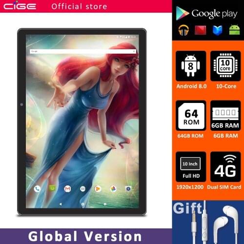 CIGE N9 10 Inch Tablet PC Android 6GB RAM 64GB ROM 1920x1200 4G LTE With Keyboard