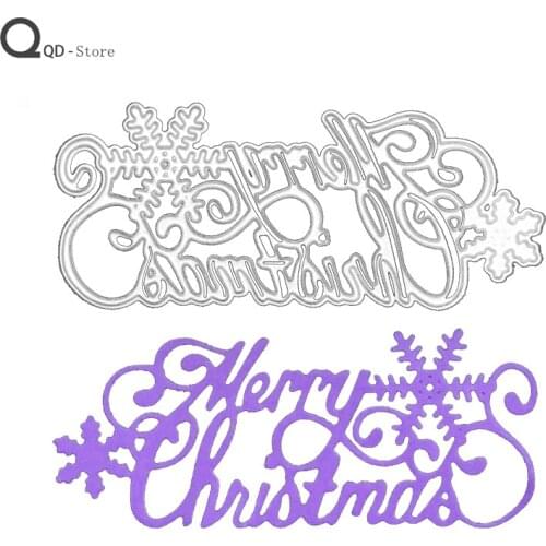 Scrapbook Childrens Educational English Christmas Metal Cutting Dies DIY Card Make Mould Model Craft Decoration New 2021