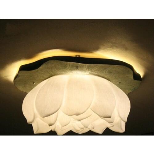 Chinese style led ceilling lamp light sitting room the bedroom art chandeliers Lotus LED droplight