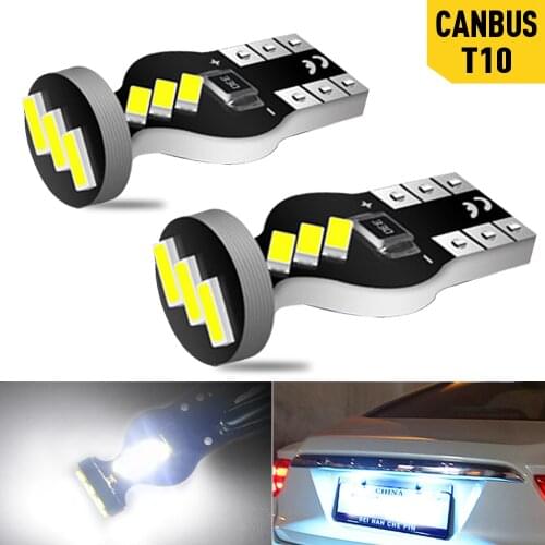 2x CANBUS W5W T10 LED Lamp 2825 168 LED Car Interior Door Trunk License Plate Side Marker Light for Toyota Camry RAV4 Yaris 12V