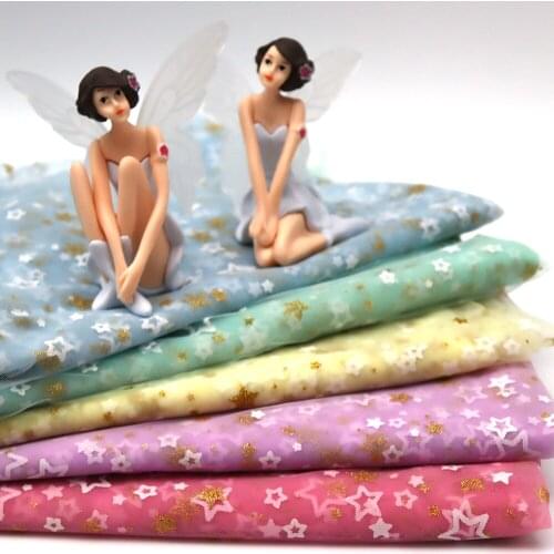 100X150cm Star Tulle Fabric Printed Mesh for Wedding Sewing Dress and Girl Skirt Evening Background mesh fabric Decorative