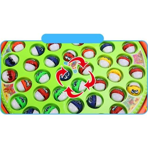 Fun Game Set Electronic Rotating Board with 15 Fishes Kids Gift