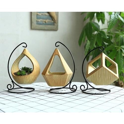 Hanging Flowerpot Decorative Mini Ceramic Creative Hanging Planter Water Plant Vase Flower Pot for Garden Balcony Home