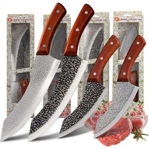 XYj 6 inch 8 inch Boning Kitchen Knife Forged Handmade Camping Outdoor Fish Slicing Filleting Steak Full Tang Sliced Beef Knife