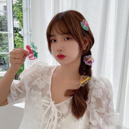 New 1PC Women Fruit Hair Claw Gorgeous Small Hair Clips Metal Hairpins Girl Headdress Ornament Styling Tools Hair Accessories