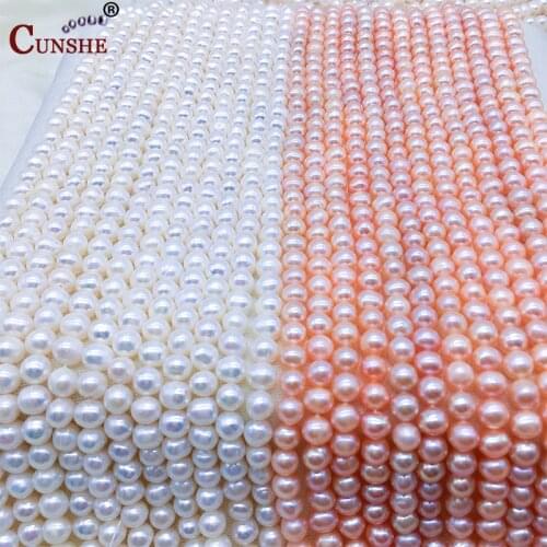 Natural Pearl necklace Beaded Loose Beads for Make wedding christm Jewelry DIY Bracelet Necklace earrings rings goth for women