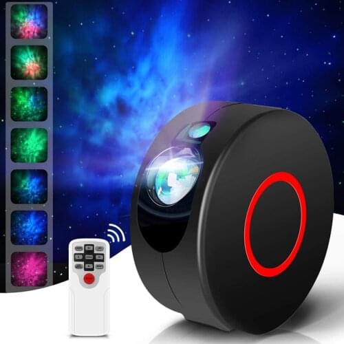 Star Projector Light Colorful Nebula Cloud Laser Night Light Dynamic Adjustable Star Night Light for Bedroom Party EU/US/UK/AU