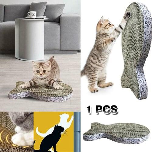1pc Cat Scratching Board Pet Cat Kitten Corrugated Cardboard Scratcher For Cat Supplies Cat Scratching Board