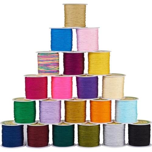 100Yard(91m)/Roll 0.8mm Braided Nylon Cord Imitation Silk String Thread Beading String DIY Jewerly Necklace Findings