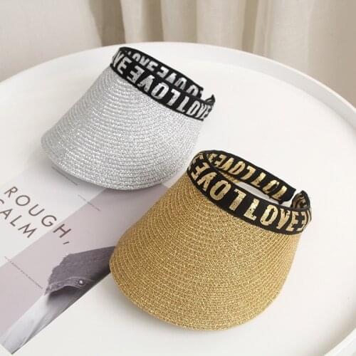 2021 New Womans Sun Hats Hand Made DIY Straw Bow Bee Visor Caps Parent-Child Summer Cap Casual Shade Empty Top Hat Beach Gorras