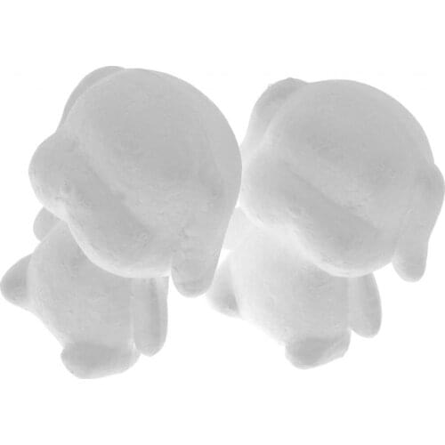 2x DIY White Polystyrene Styrofoam Foam Puppy Modelling Party Decor Crafts