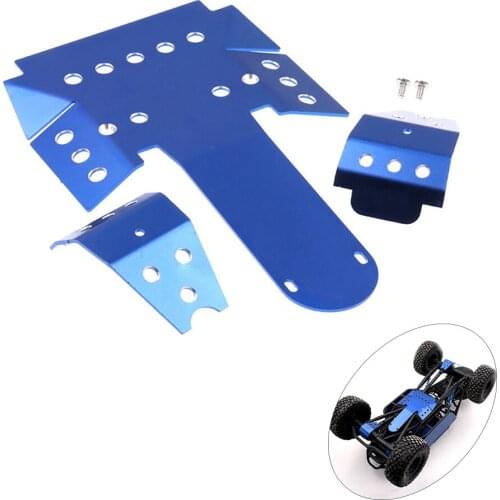 3Pcs Aluminum Alloy Front and Rear Axle Protection Bottom Plate 1/10 RC Tracked RR10 90048 90053 Upgrade Parts